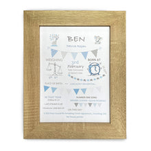 Load image into Gallery viewer, Personalised Baby Print and Frame
